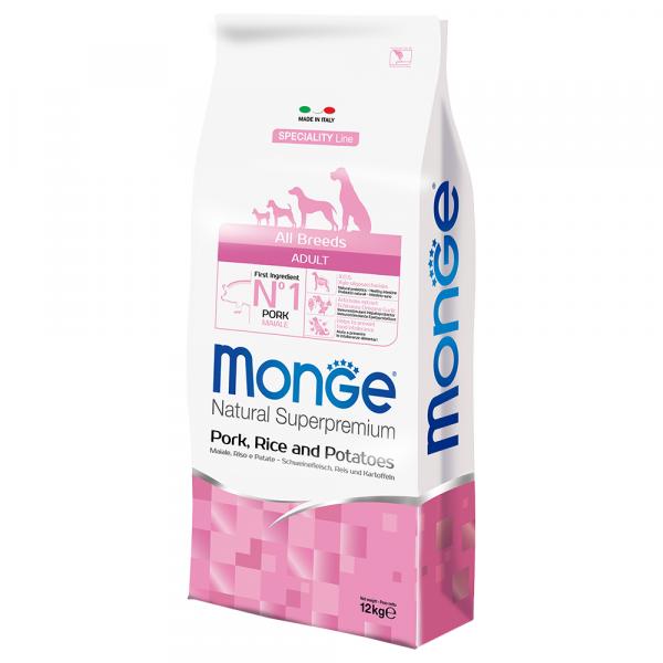 Monge Superpremium All Breeds Adult Wieprzowina, Ryż i Ziemniaki - 12 kg