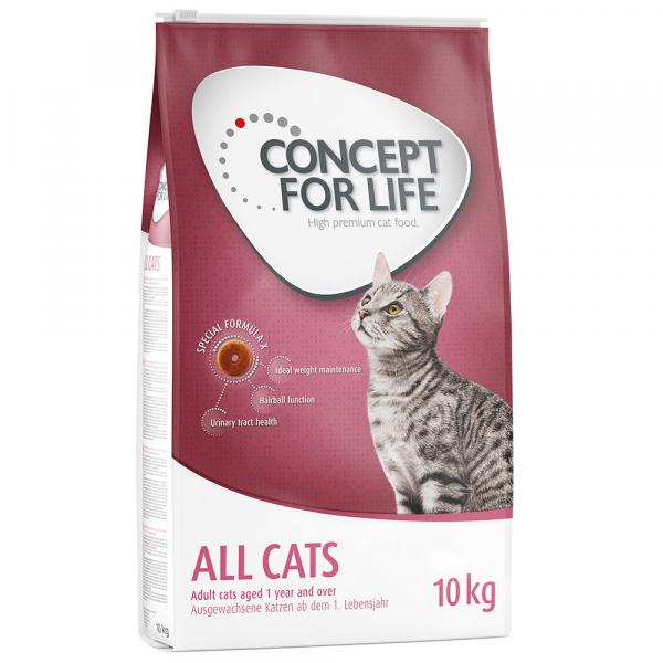20% taniej! Concept for Life, karma sucha, 10 kg / 3 x 3 kg - All Cats, 10 kg