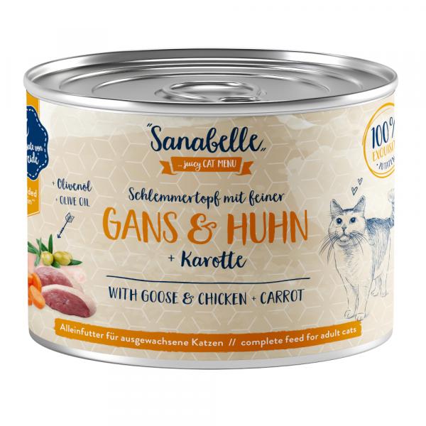 Korzystny pakiet Sanabelle All Meat, 24 x 180 g - Gęsina i kurczak