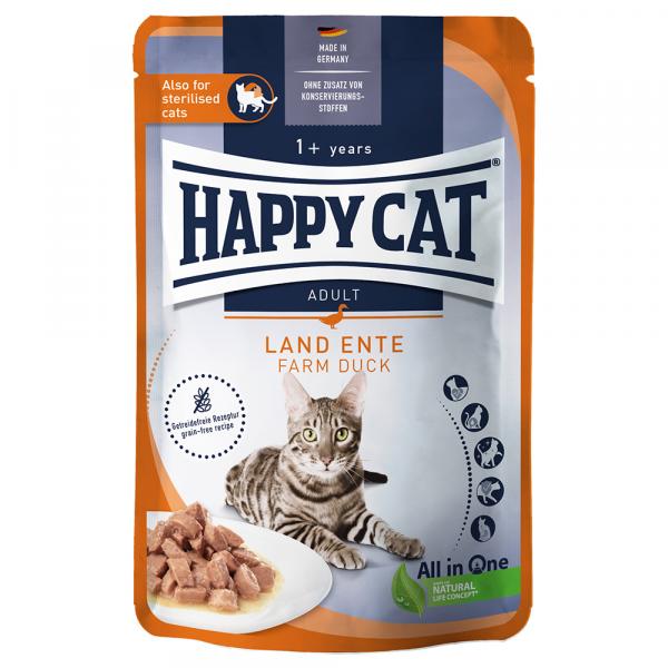 Happy Cat Pouch Meat w sosie, 24 x 85 g - Kaczka