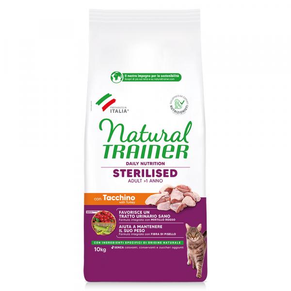 10% taniej! Natural Trainer, karma sucha, 2 x 10 kg - Sterilised, białe mięso