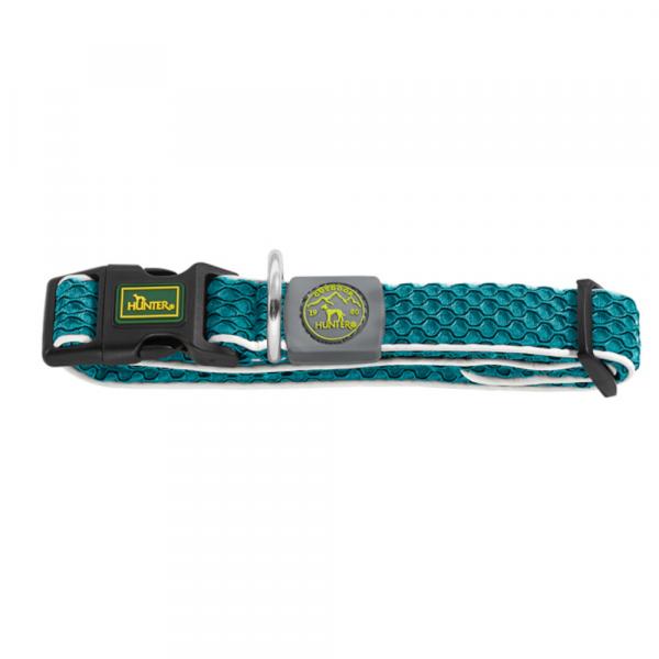 Hunter obroża dla psa Hilo Vario Basic, turkusowa - Rozmiar S-M: obwód szyi 30 - 43 cm