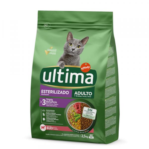 Ultima Cat Sterilized Adult, wołowina - 2,5 kg