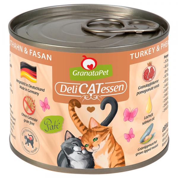 Pakiet GranataPet DeliCatessen, 12 x 200 g - Indyk z bażantem