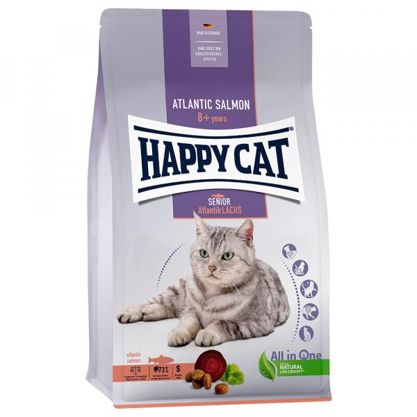 Happy Cat Senior, łosoś atlantycki - 2 x 4 kg