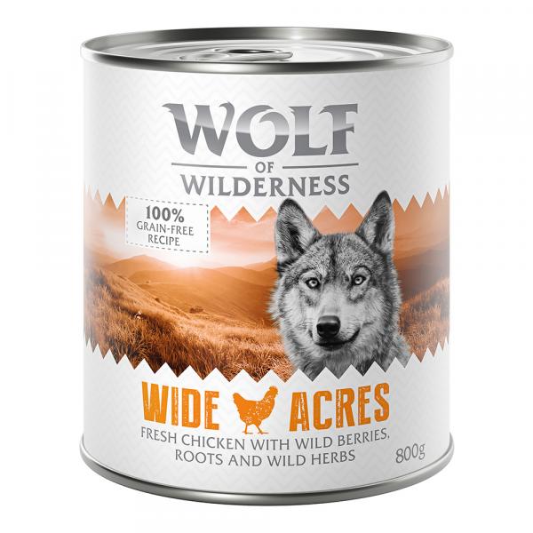 Megapakiet Wolf of Wilderness Adult, 24 x 800 g - Wide Acres, kurczak