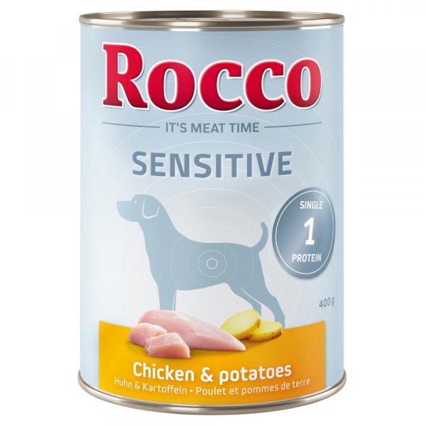 Rocco Sensitive, 6 x 400 g - Kurczak z ziemniakami