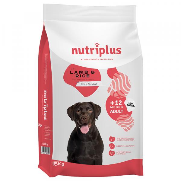 Podwójne zoopunkty! Nutriplus, karma sucha, 3 kg / 15 kg - Adult Dog, jagnięcina, 15 kg