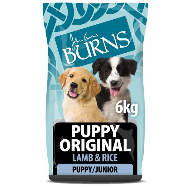 Burns Puppy Original, jagnięcina i ryż - 2 x 6 kg