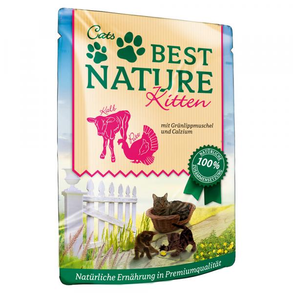 Best Nature Kitten, 16 x 85 g - Indyk i cielęcina
