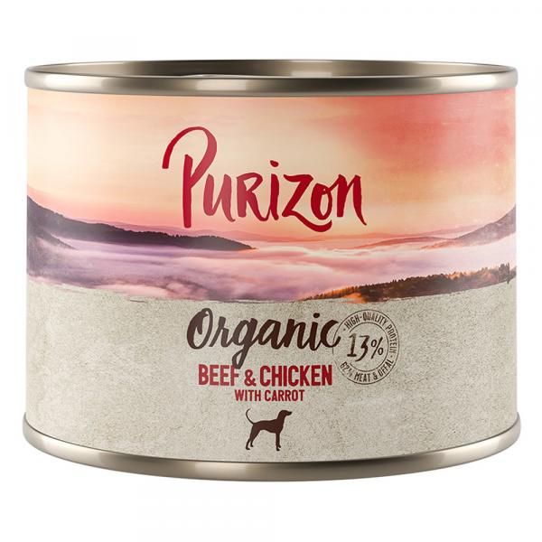 15% taniej! Purizon, karma mokra dla psa, różne rodzaje - Organic, biowołowina i biokurczak z biomarchewką, 6 x 200 g