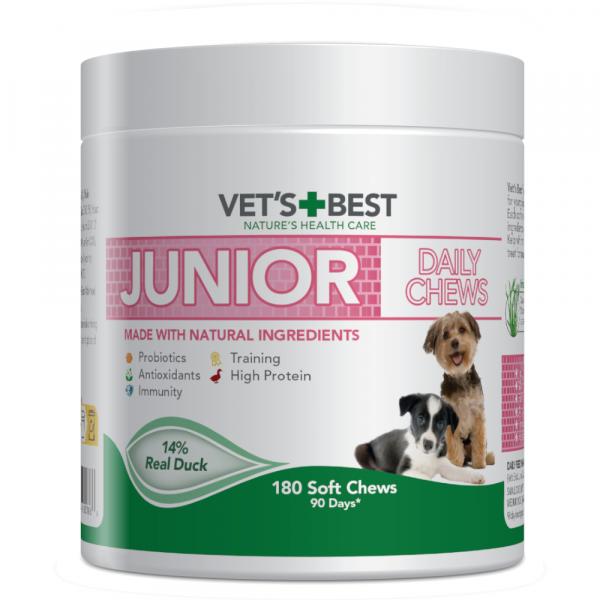 Vet's Best Junior Daily Chews, kaczka - 400 g (180 tabletek)