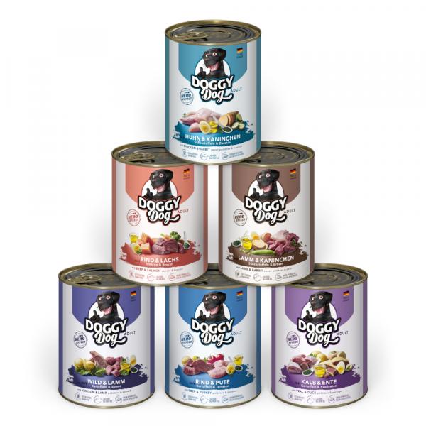 DOGGY Dog Adult, 6 x 800 g - Pakiet mieszany 1 (6 odmian)