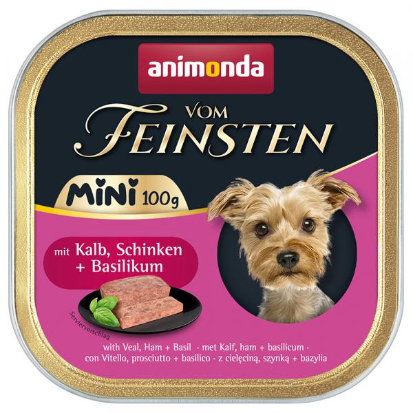 Animonda vom Feinsten Adult Mini, 32 x 100 g - Cielęcina ze szynką i bazylią