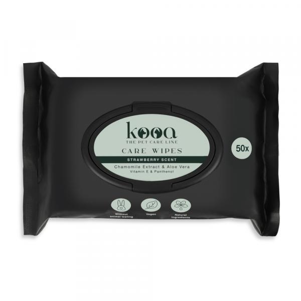 Kooa Care Wipes, chusteczki pielęgnacyjne - Zapach truskawki, 50 szt.