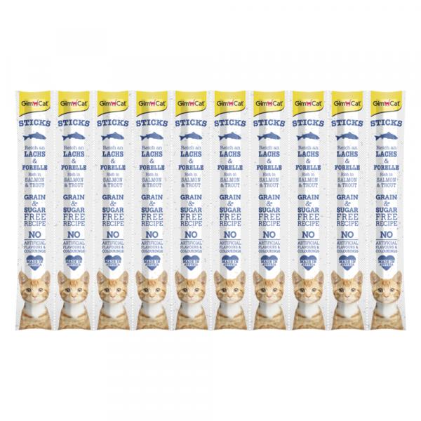 GimCat Sticks - Łosoś i pstrąg, 30 szt.
