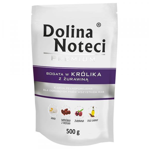 Megapakiet Dolina Noteci Premium w saszetkach, 40 x 500 g - Bogata w królika z żurawiną