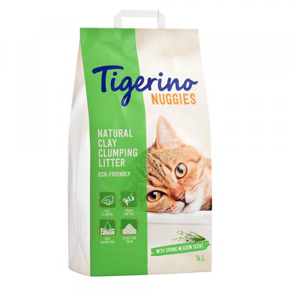 Tigerino Nuggies, żwirek dla kota - zapach wiosennej łąki - 2 x 14 l