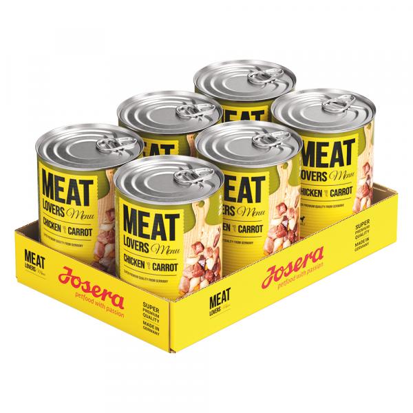 Megapakiet Josera Meatlovers Menu, 12 x 400 g - Kurczak i marchew