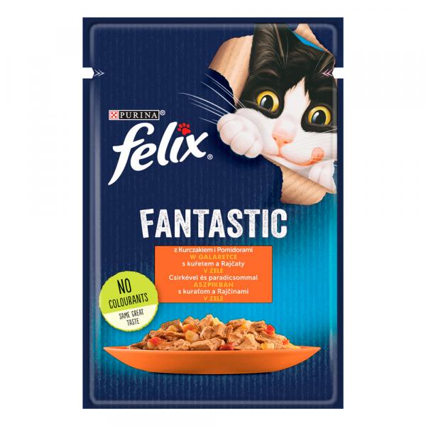 Korzystny pakiet Felix Fantastic w saszetkach, 52 x 85 g - Kurczak z pomidorami