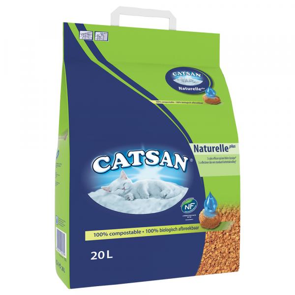 20% taniej! Catsan Naturelle Plus żwirek naturalny, 20 l - 20 l