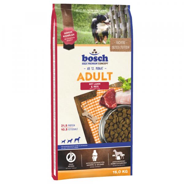 Pakiet mieszany bosch, 2 x 15 kg - Jagnięcina i ryż / Drób i proso