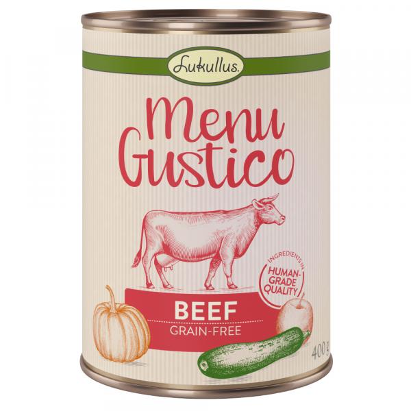 Lukullus Menu Gustico 6 x 400 g - Wołowina z dynią, jabłkiem i oregano