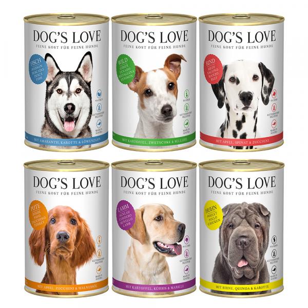 Dog's Love Adult 6 x 400 g - Pakiet mieszany (6 odmian)