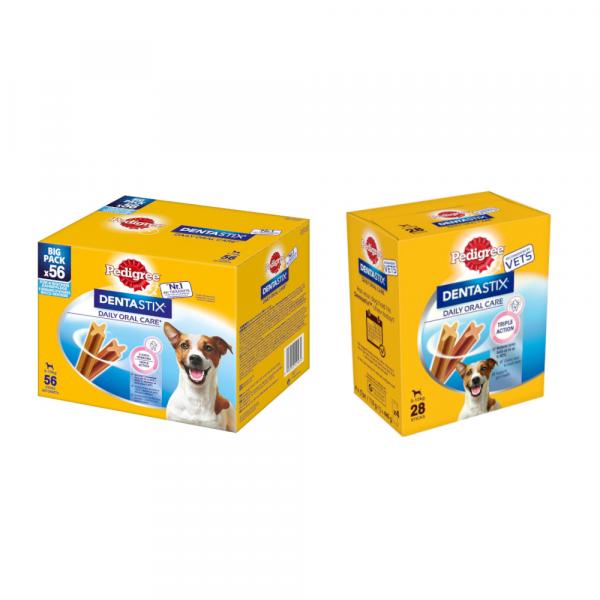 112 + 28 gratis! Pedigree DentaStix codzienna pielęgnacja zębów, 140 sztuk - Dla małych psów (5–10 kg), 2200 g