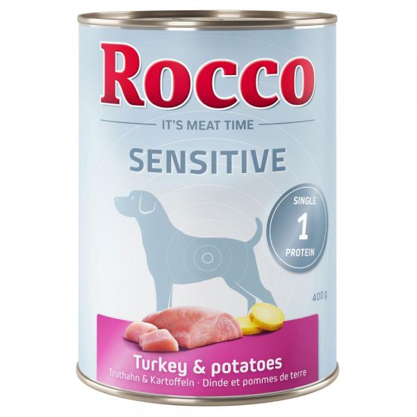 Megapakiet Rocco Sensitive, 24 x 400 g - Indyk i ziemniaki