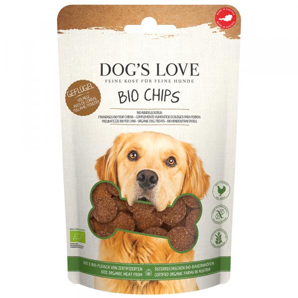 Dog´s Love Bio Chips, z ekologicznym drobiem - 150 g