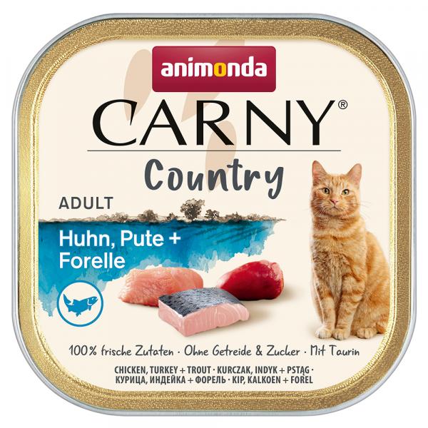 Animonda Carny Country Adult, 32 x 100 g - Kurczak, indyk i pstrąg