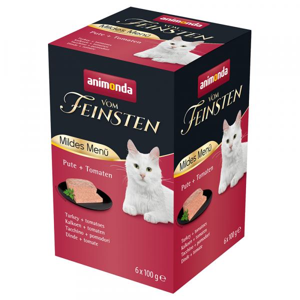 Animonda vom Feinsten Mildes Menu Adult, 6 x 100 g - Indyk i pomidor