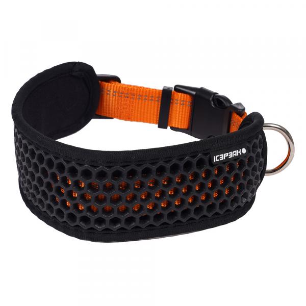 Icepeak Pet® Comb obroża, pomarańczowa - Rozmiar M: obwód szyi 30–50 cm, szerokość 55 mm