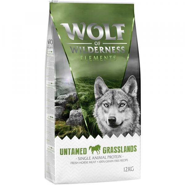 Dwupak Wolf of Wilderness „Elements”, 2 x 12 kg - Untamed Grasslands, konina