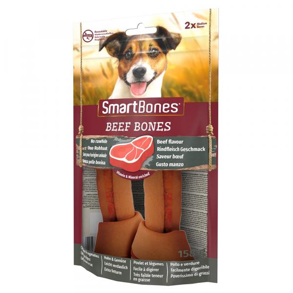 2 + 1 gratis! SmartBones, przysmaki dla psa - kości dla średnich psów, z wołowiną, 3 x 2 szt.