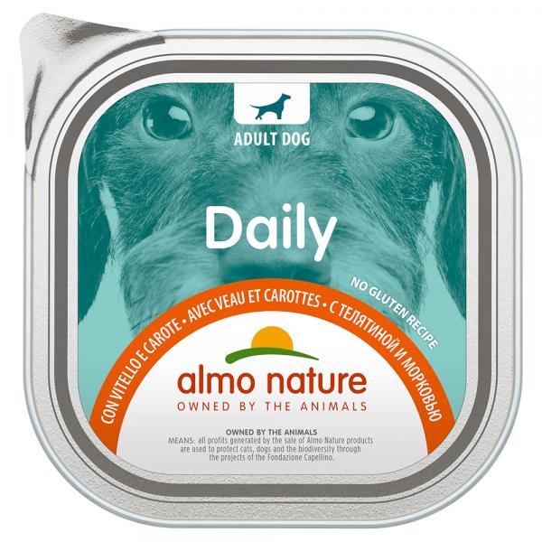 Almo Nature Daily, 9 x 300 g - Z cielęciną i marchewką