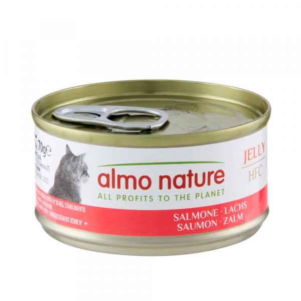 5 + 1 gratis! Almo Nature HFC Natural, 6 x 70 g - Łosoś w galarecie