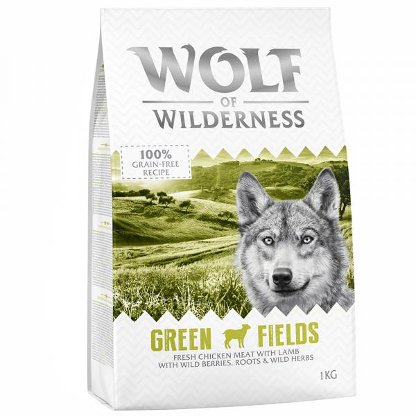 15% taniej! Wolf of Wilderness, sucha karma, 1 kg - Adult „Green Fields”, jagnięcina