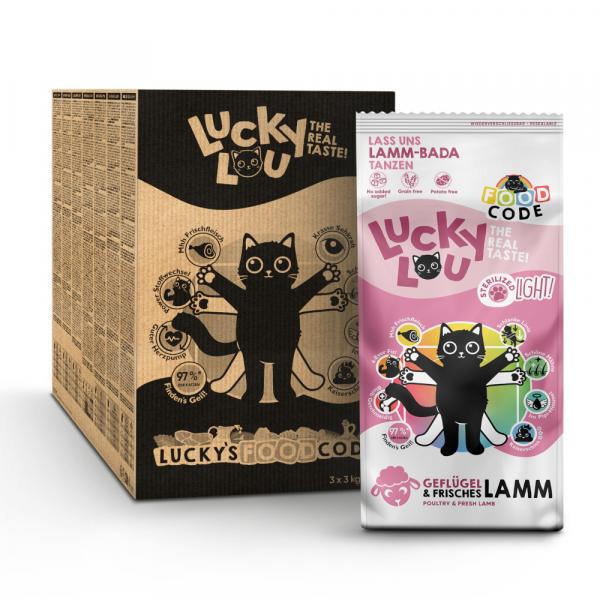 Lucky Lou Light, drób i jagnięcina - 2 x 9 kg
