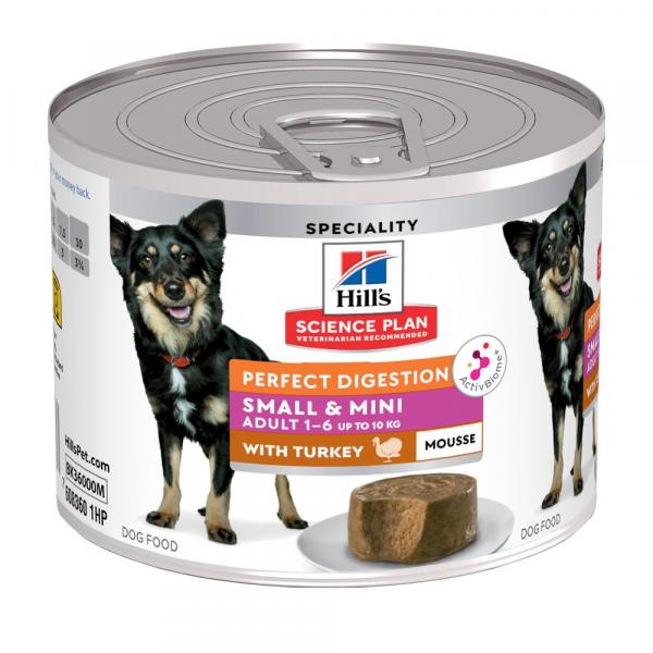Hill's Science Plan Perfect Digestion Adult Small & Mini Mousse - Indyk, 12 x 200 g