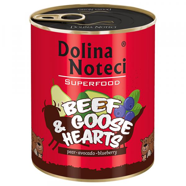 Dolina Noteci Superfood, 6 x 800 g - Wołowina i serca z gęsi