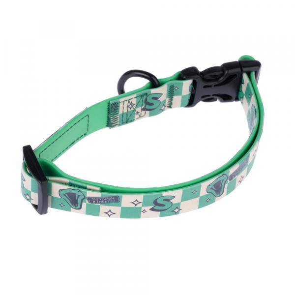 Harry Potter, obroża Slytherin, zielona - Rozmiar L: obw. szyi 35-56 cm, szer. 20 mm