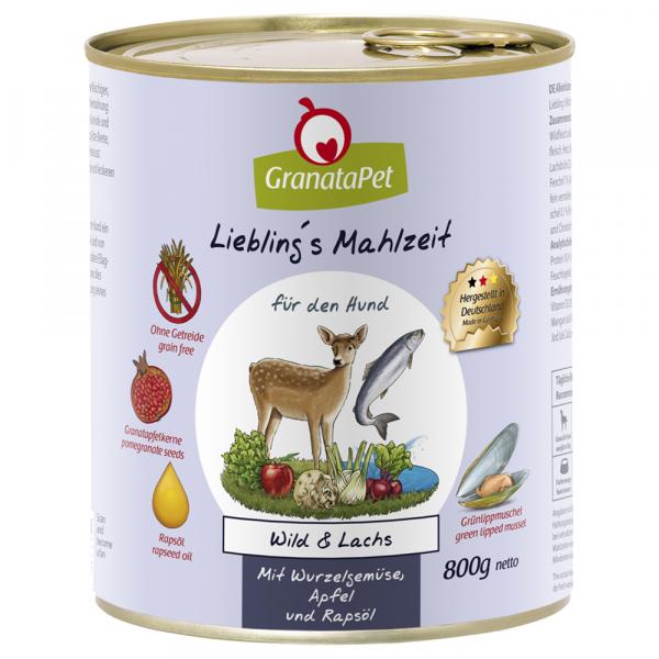 GranataPet Liebling's Mahlzeit, 6 x 800 g - Dziczyzna i łosoś