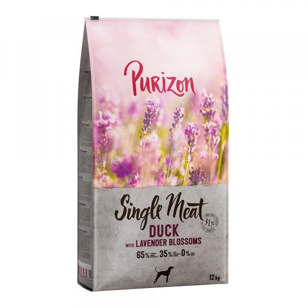 Purizon Single Meat Adult, kaczka z jabłkiem i kwiatami lawendy - 2 x 12 kg