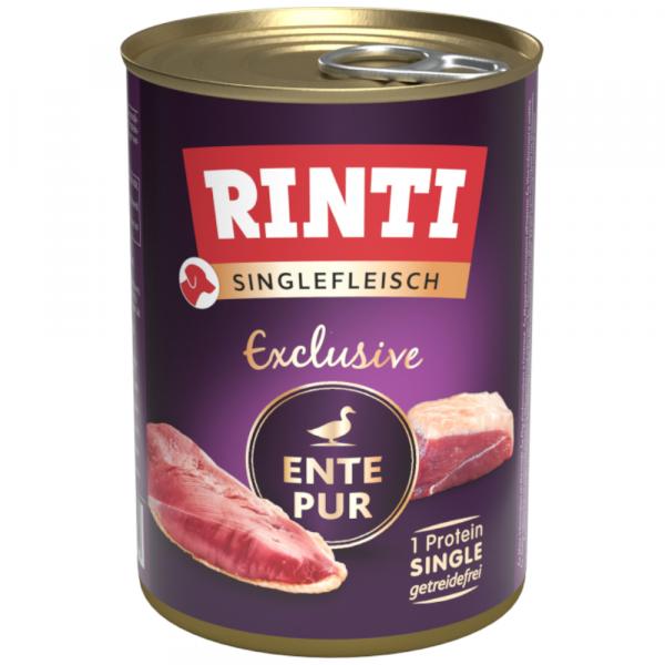 Megapakiet RINTI Singlefleisch, 24 x 400 g - Exclusive, kaczka
