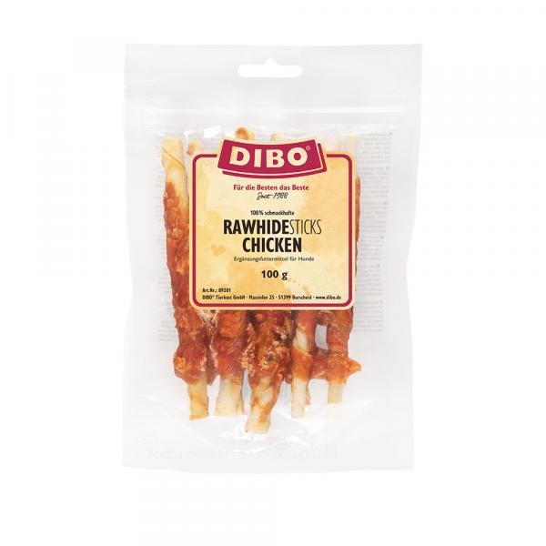 DIBO pałeczki z surowej skóry, z kurczakiem - 2 x 100 g