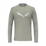 Longsleeve trekkingowy męski Salewa SOLIDLOGO DRY zielony 00-0000027340_5280