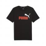 Koszulka męska Puma ESS+ 2 COL LOGO czarna 58675963