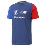 Koszulka męska Puma BMW MMS ESS Logo niebieska 53814804